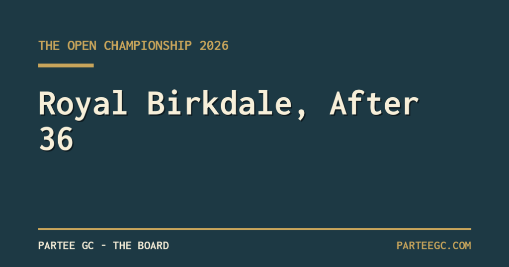 2026 Open Championship at Royal Birkdale - ParTee GC